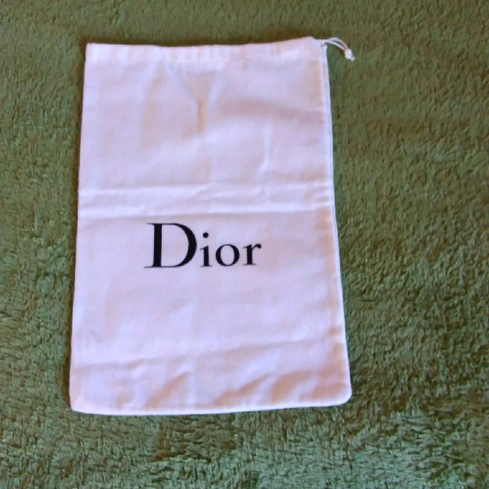 Dior White Drawstring Dust Bag